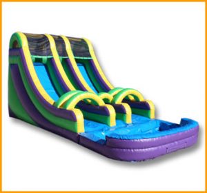 18' Double Lane Wet and Dry Water Slide