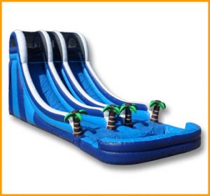 20' Inflatable Double Lane Tropical Water Slide