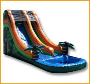 Inflatable 18' Front Load Tropical Water Slide