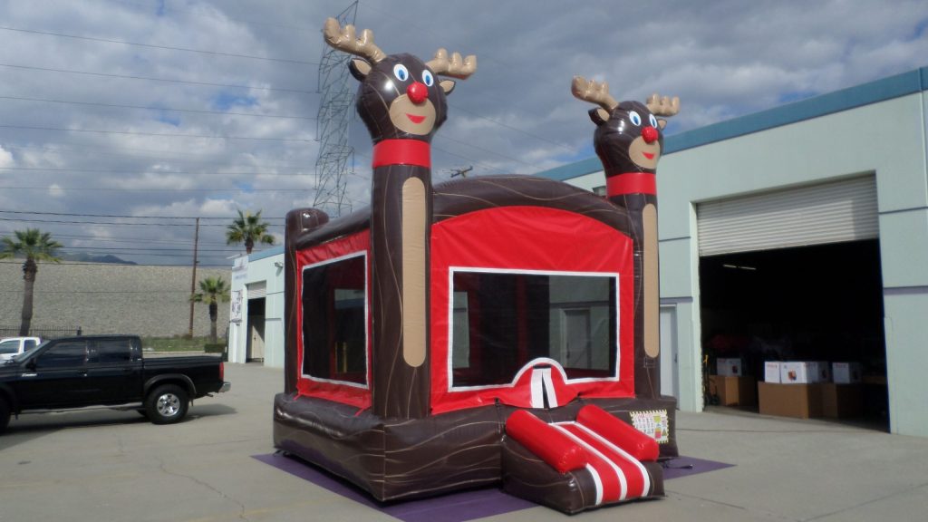 Reindeer Christmas Bounce House J173