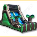 Inflatable 16′ Double Lane Tropical Slide S059