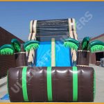 Inflatable 16′ Double Lane Tropical Slide S059
