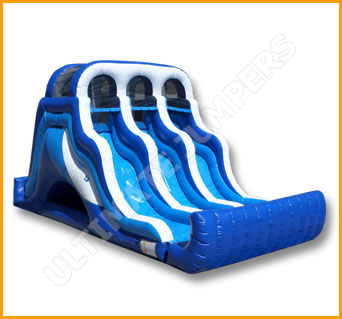 Inflatable 16′ Triple Lane Slide S063