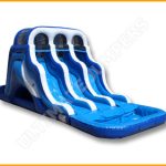 Inflatable 16′ Triple Lane Wet and Dry Water Slide W096