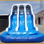 Inflatable 16′ Triple Lane Wet and Dry Water Slide W096