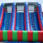 Inflatable 18′ Triple Lane Wet and Dry Water Slide W107