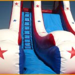 Inflatable 19′ Patriotic Single Lane Slide S049